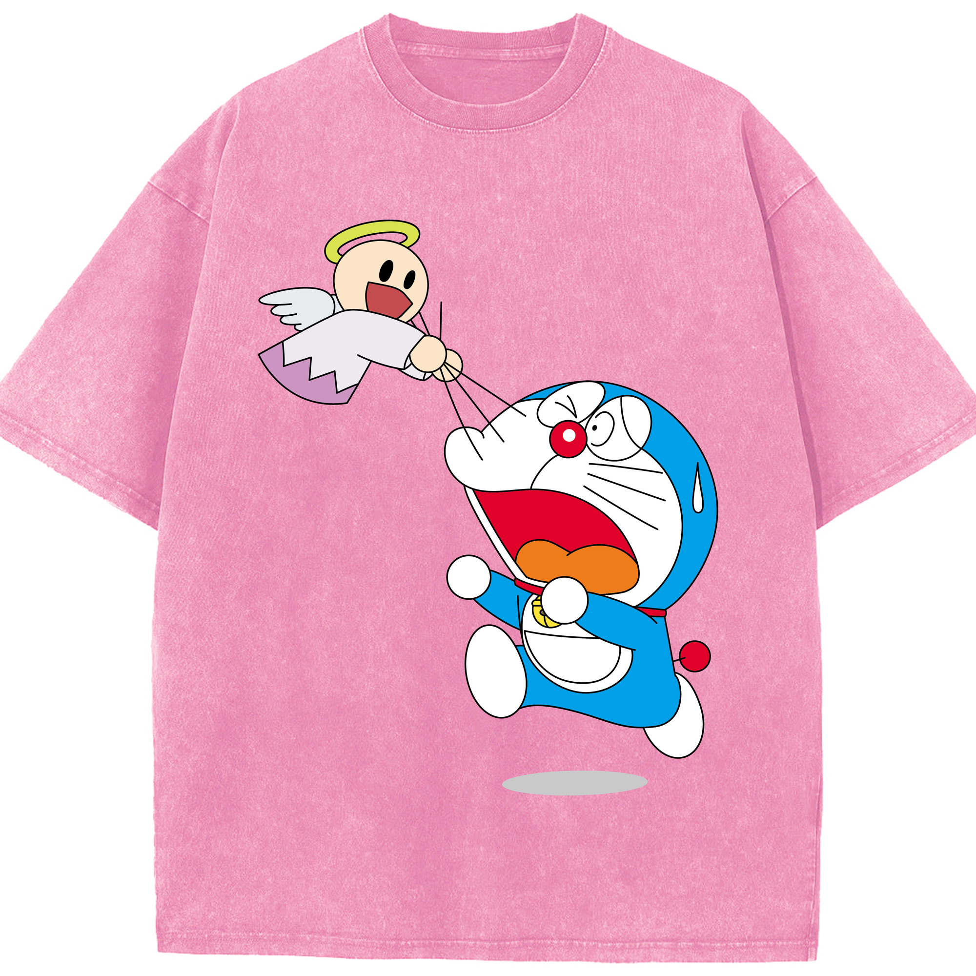 （画像用） ドラえもん Doraemon 綿100% ヴィンテージ風 半袖Tシャツ（フロントプリント）